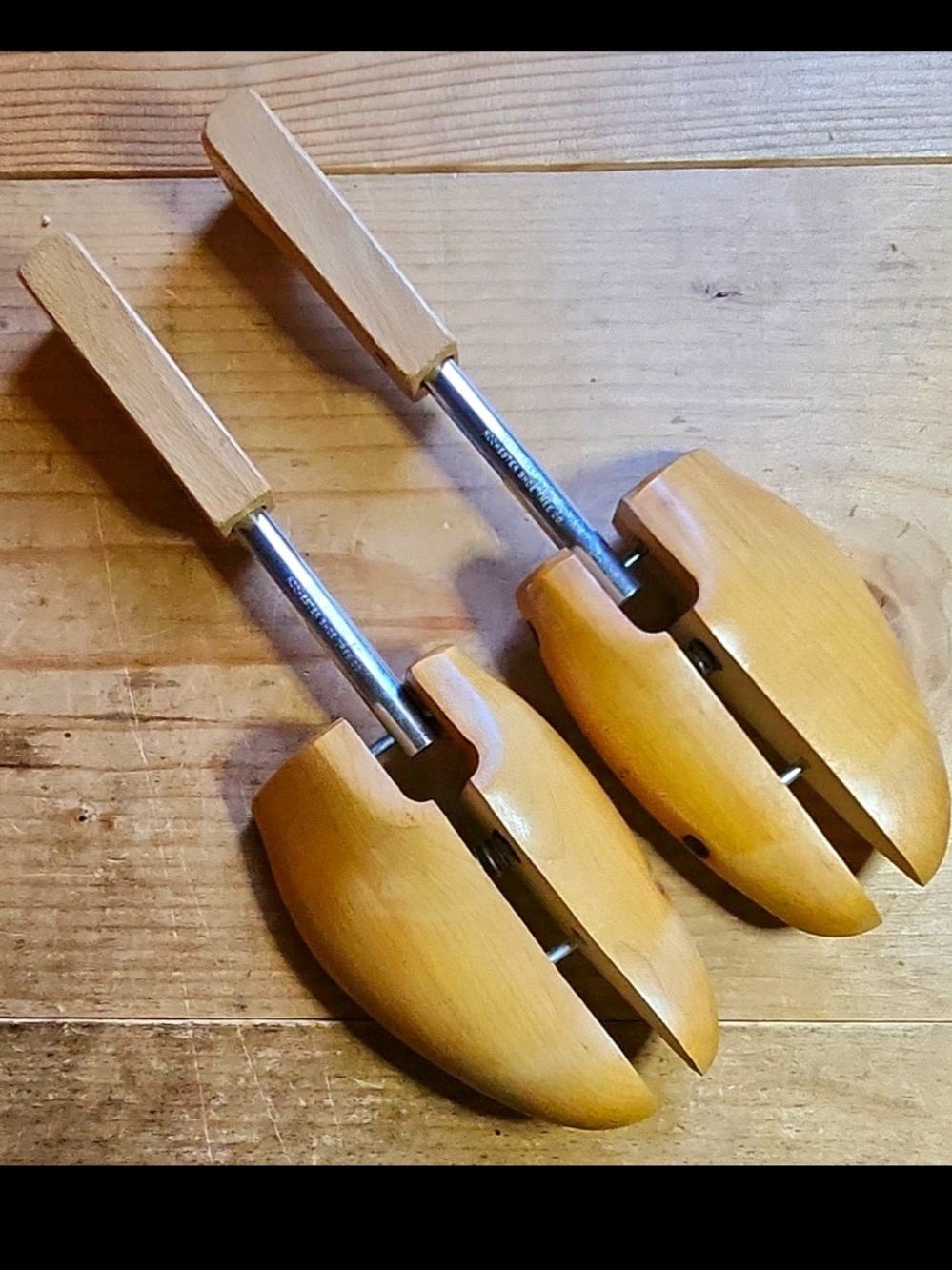Rochester ShoeKeepers No. 5 Sz 9-10.5 Wooden Shoe Trees Pair Wood Vintage